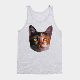 Cat with amber firey eyes painting Tank Top